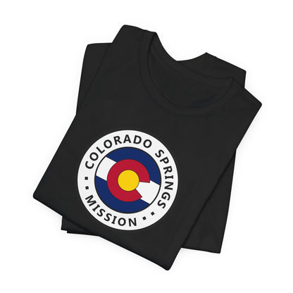Colorado Colorado Springs Mission State Flag Logo (White Border) T-shirt - Latter-Day Saint LDS Missionary Gift - Book of Mormon