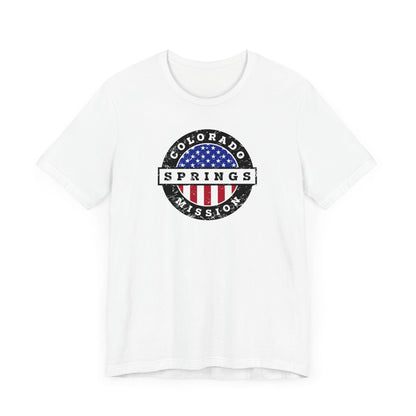 Colorado Colorado Springs Mission Vintage Circular USA Flag T-Shirt - Latter-Day Saint LDS Missionary Gift - Book of Mormon