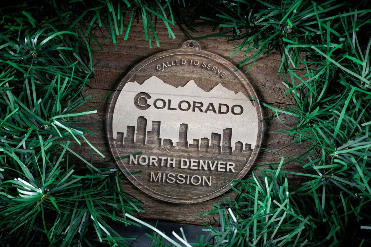 Colorado Denver North Mission Christmas Ornament - Latter-Day Saint LDS Missionary Gift - Book of Mormon
