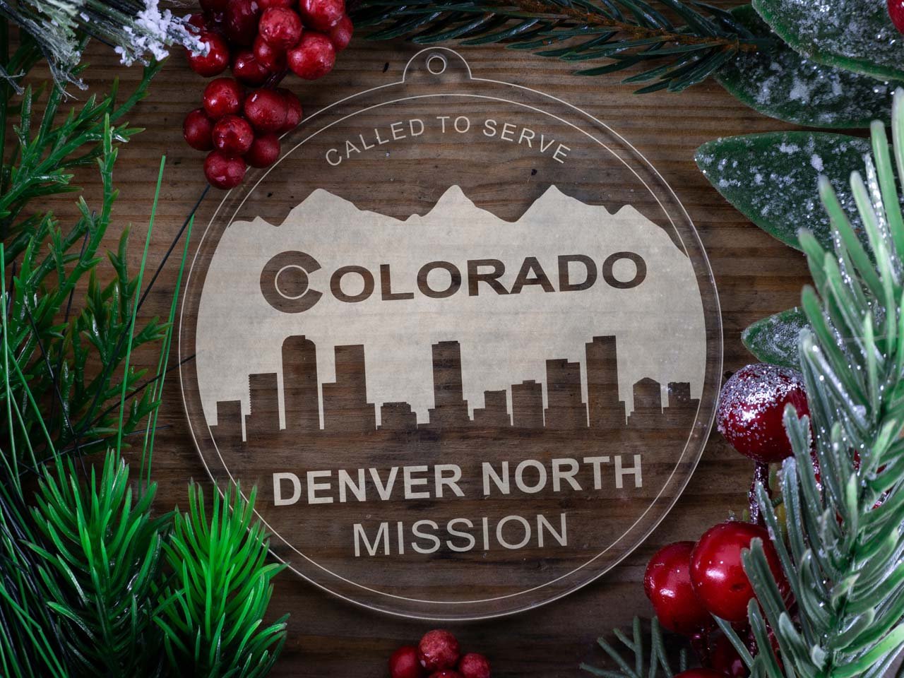 Colorado Denver North Mission Christmas Ornament - Latter-Day Saint LDS Missionary Gift - Book of Mormon