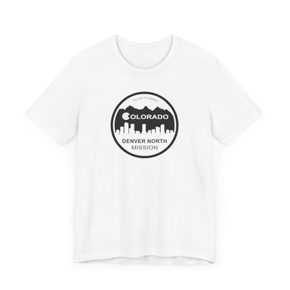 Colorado Denver North Mission Circular Monochrome Logo T-Shirt - Latter-Day Saint LDS Missionary Gift - Book of Mormon