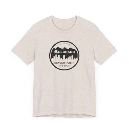 Colorado Denver North Mission Circular Monochrome Logo T-Shirt - Latter-Day Saint LDS Missionary Gift - Book of Mormon