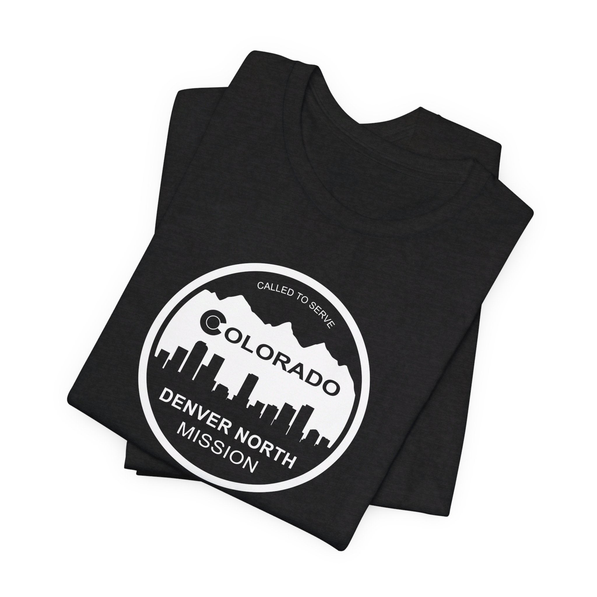 Colorado Denver North Mission Circular Monochrome Logo T-Shirt - Latter-Day Saint LDS Missionary Gift - Book of Mormon