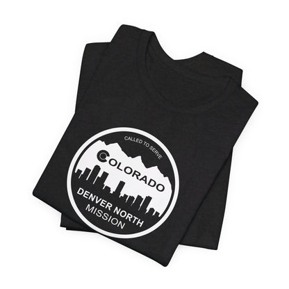 Colorado Denver North Mission Circular Monochrome Logo T-Shirt - Latter-Day Saint LDS Missionary Gift - Book of Mormon