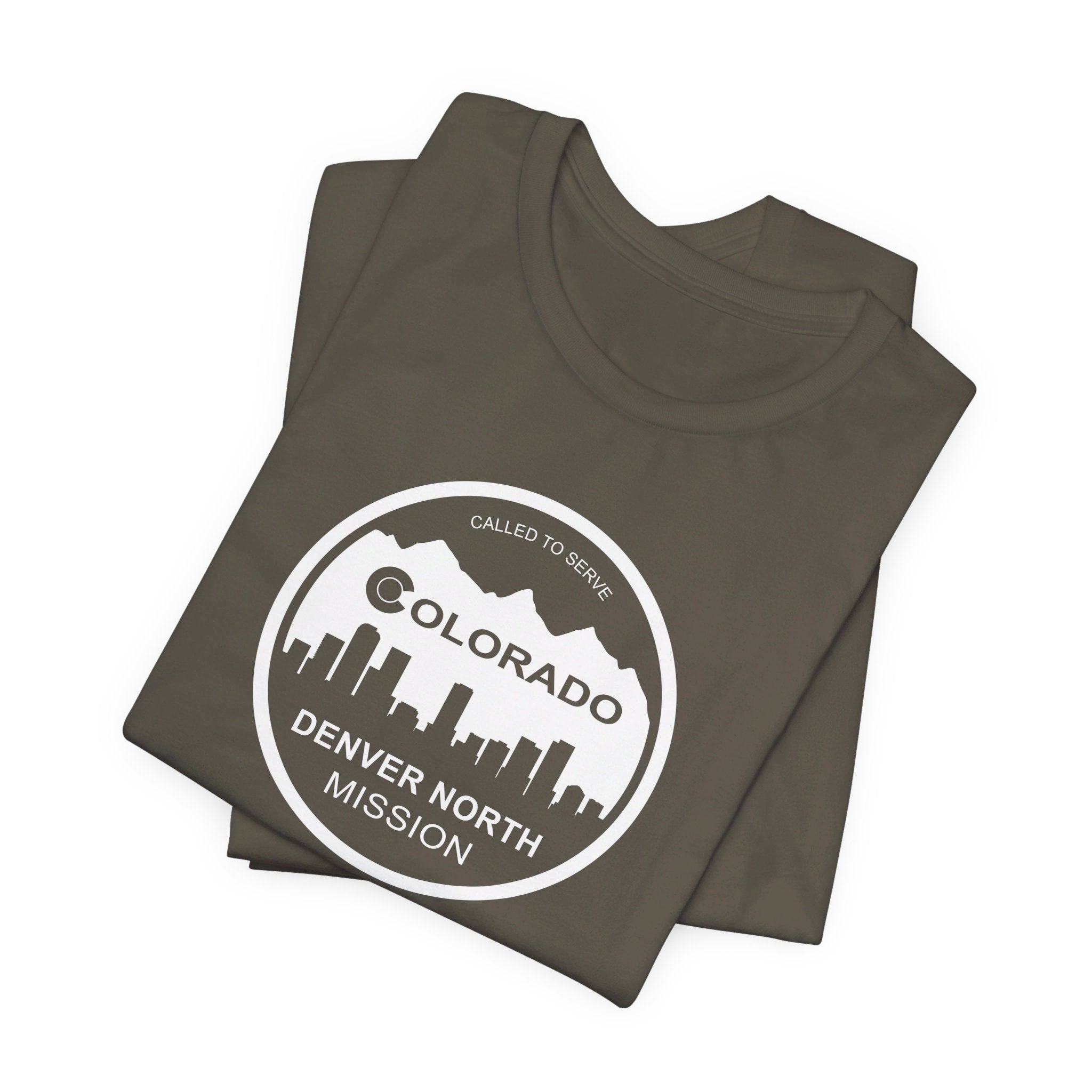 Colorado Denver North Mission Circular Monochrome Logo T-Shirt - Latter-Day Saint LDS Missionary Gift - Book of Mormon