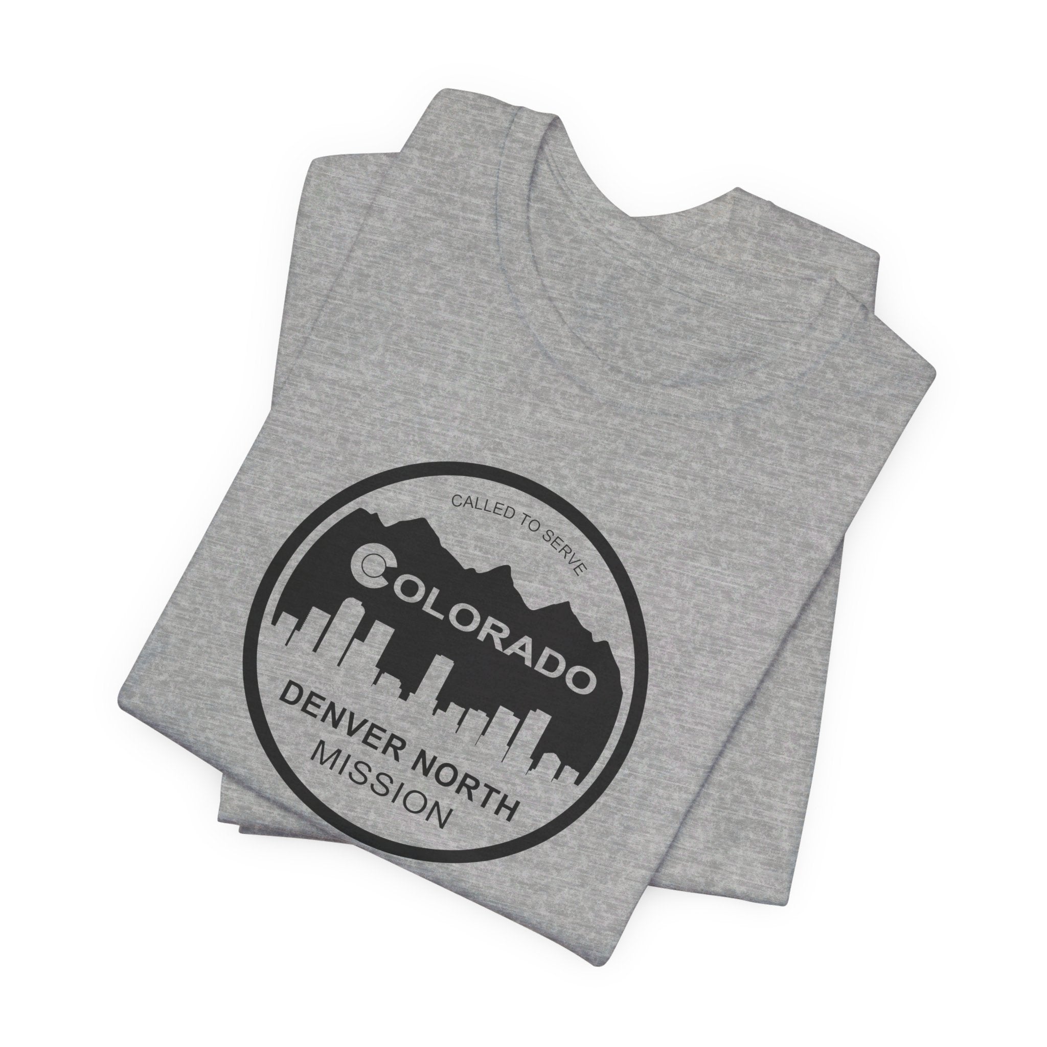 Colorado Denver North Mission Circular Monochrome Logo T-Shirt - Latter-Day Saint LDS Missionary Gift - Book of Mormon
