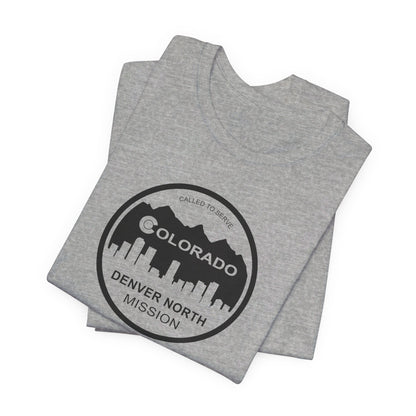 Colorado Denver North Mission Circular Monochrome Logo T-Shirt - Latter-Day Saint LDS Missionary Gift - Book of Mormon