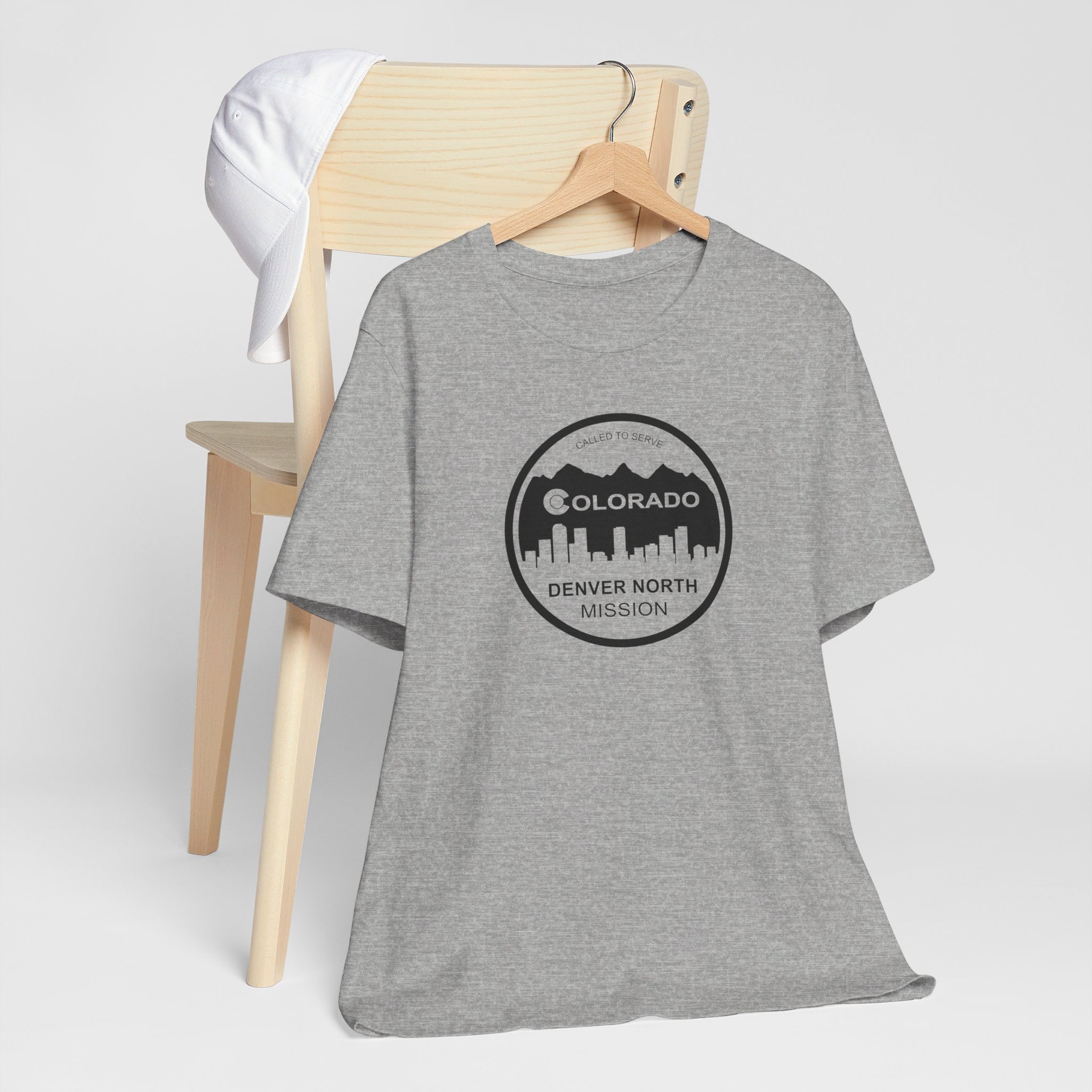 Colorado Denver North Mission Circular Monochrome Logo T-Shirt - Latter-Day Saint LDS Missionary Gift - Book of Mormon
