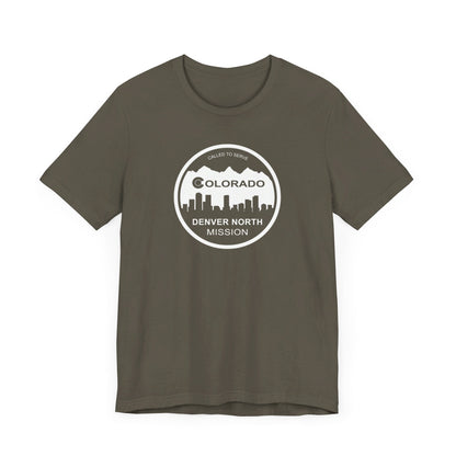 Colorado Denver North Mission Circular Monochrome Logo T-Shirt - Latter-Day Saint LDS Missionary Gift - Book of Mormon