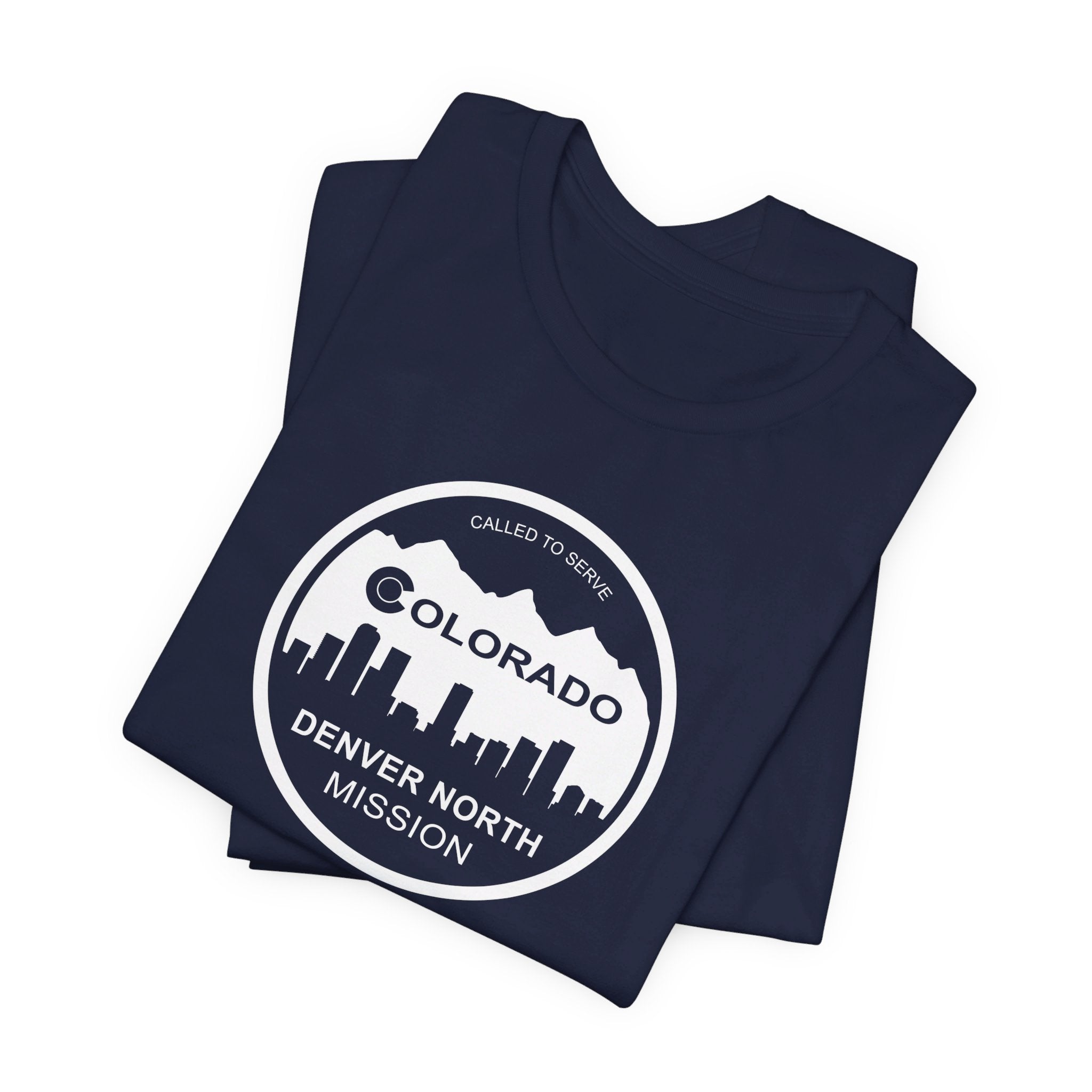 Colorado Denver North Mission Circular Monochrome Logo T-Shirt - Latter-Day Saint LDS Missionary Gift - Book of Mormon
