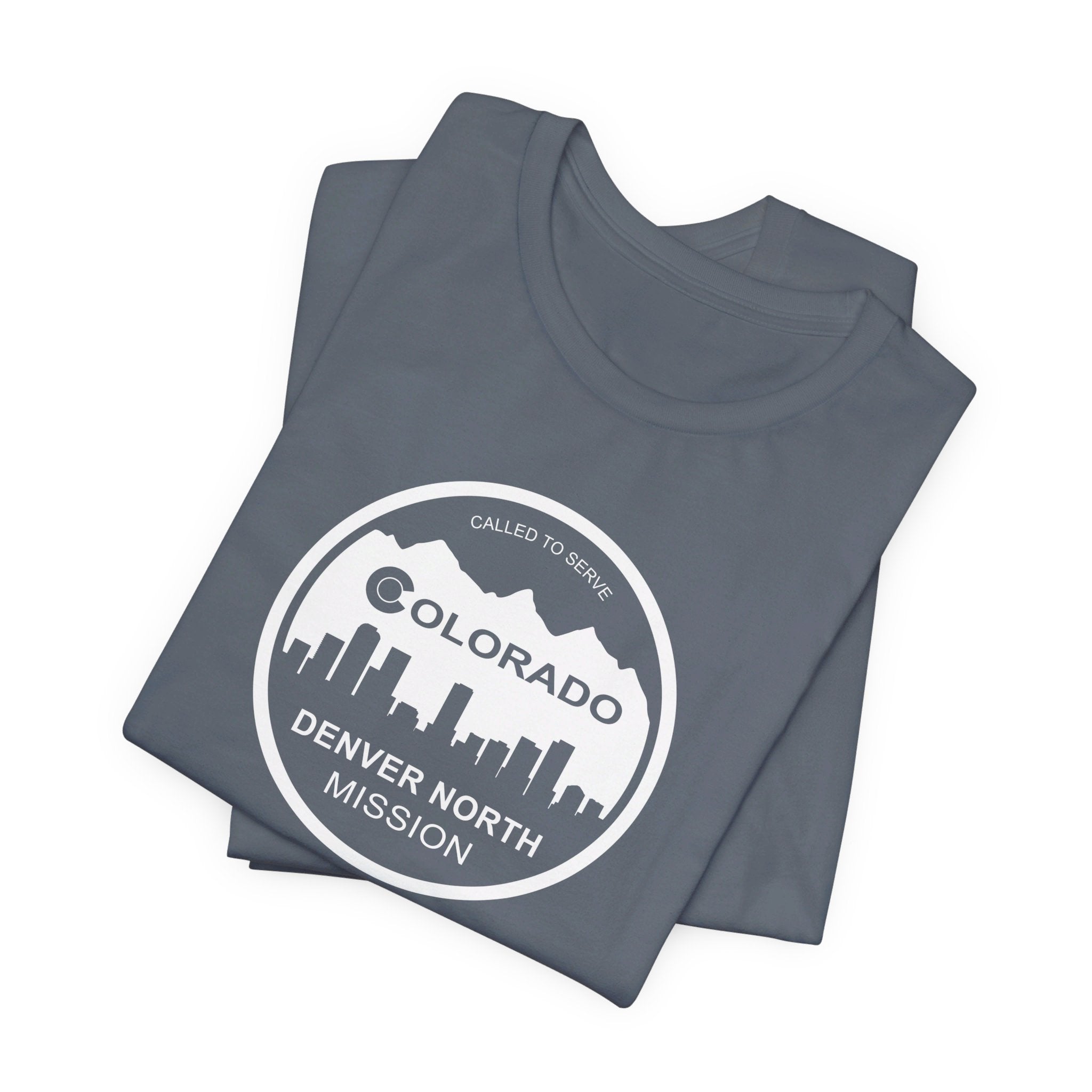 Colorado Denver North Mission Circular Monochrome Logo T-Shirt - Latter-Day Saint LDS Missionary Gift - Book of Mormon