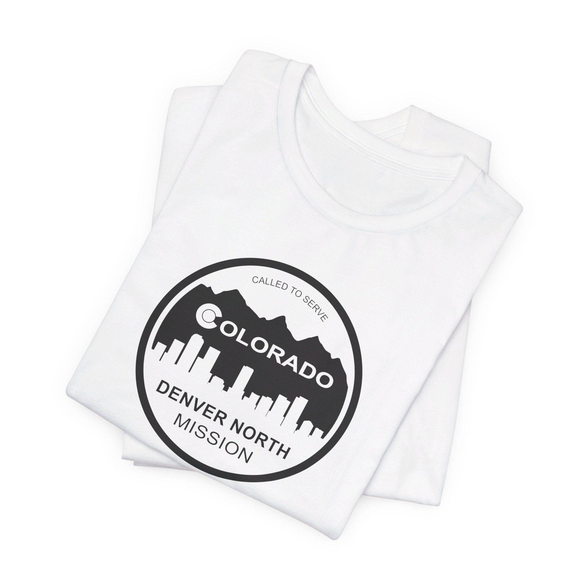 Colorado Denver North Mission Circular Monochrome Logo T-Shirt - Latter-Day Saint LDS Missionary Gift - Book of Mormon