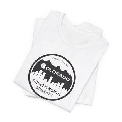 Colorado Denver North Mission Circular Monochrome Logo T-Shirt - Latter-Day Saint LDS Missionary Gift - Book of Mormon