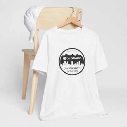 Colorado Denver North Mission Circular Monochrome Logo T-Shirt - Latter-Day Saint LDS Missionary Gift - Book of Mormon