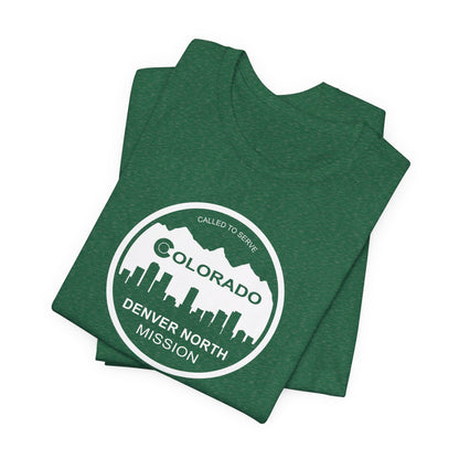 Colorado Denver North Mission Circular Monochrome Logo T-Shirt - Latter-Day Saint LDS Missionary Gift - Book of Mormon
