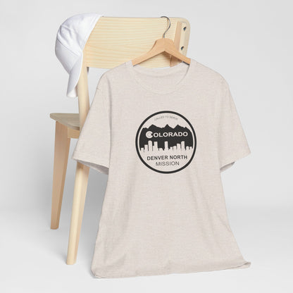Colorado Denver North Mission Circular Monochrome Logo T-Shirt - Latter-Day Saint LDS Missionary Gift - Book of Mormon