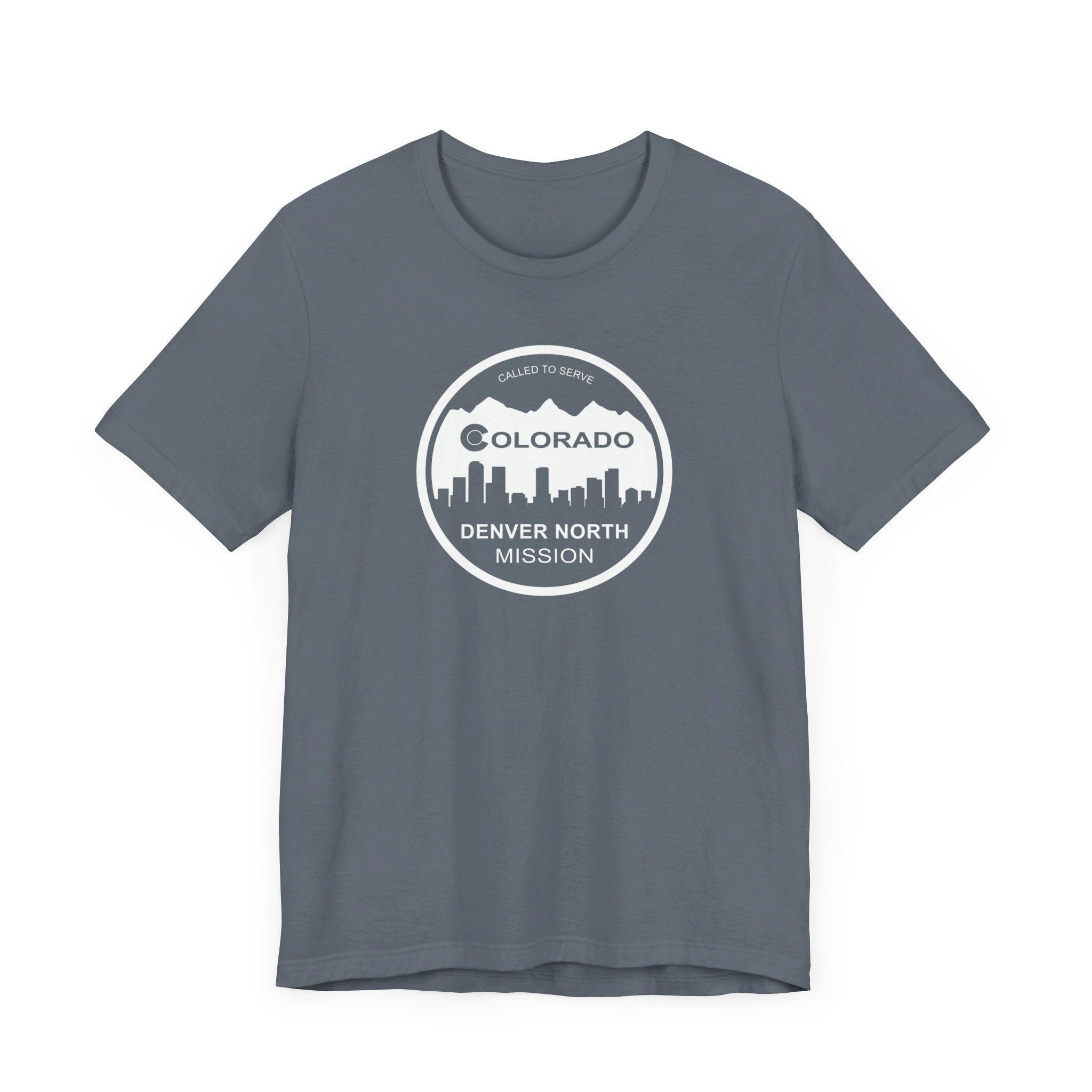 Colorado Denver North Mission Circular Monochrome Logo T-Shirt - Latter-Day Saint LDS Missionary Gift - Book of Mormon