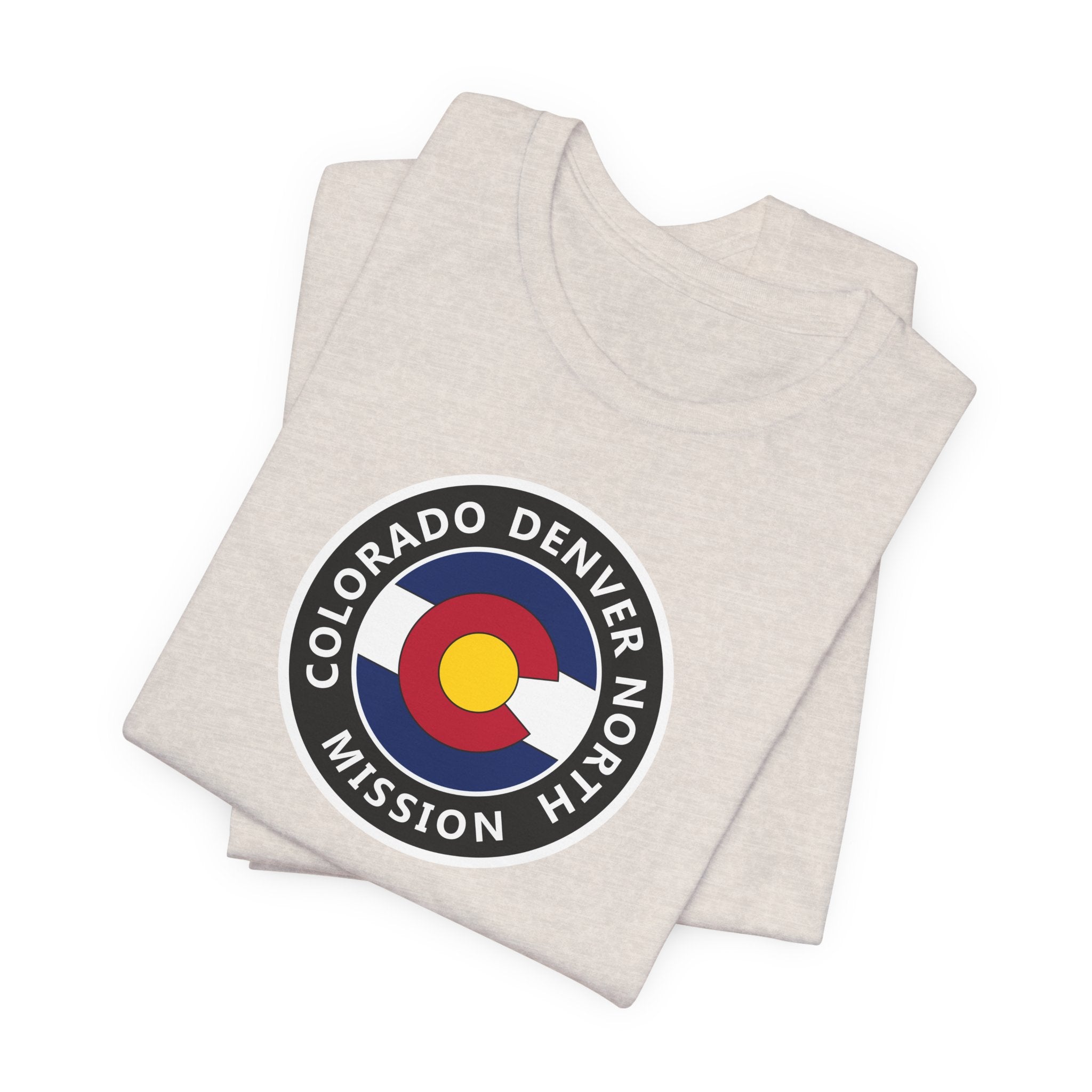 Colorado Denver North Mission State Flag Logo (Black Border) T-shirt - Latter-Day Saint LDS Missionary Gift - Book of Mormon