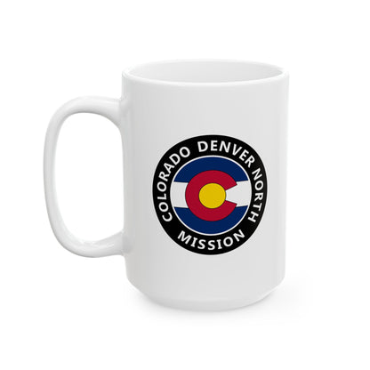 Colorado Denver North Mission State Flag Logo Ceramic Mug White Name - Latter-Day Saint LDS Missionary Gift - Book of Mormon