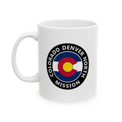 Colorado Denver North Mission State Flag Logo Ceramic Mug White Name - Latter-Day Saint LDS Missionary Gift - Book of Mormon