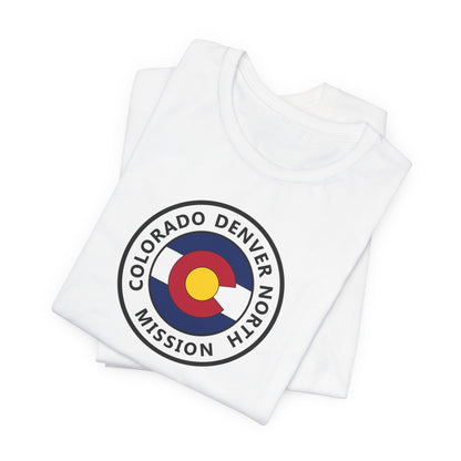 Colorado Denver North Mission State Flag Logo (White Border) T-shirt - Latter-Day Saint LDS Missionary Gift - Book of Mormon
