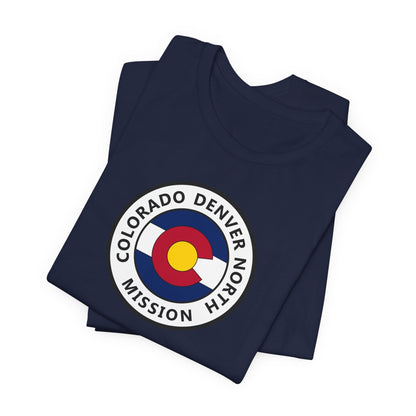 Colorado Denver North Mission State Flag Logo (White Border) T-shirt - Latter-Day Saint LDS Missionary Gift - Book of Mormon