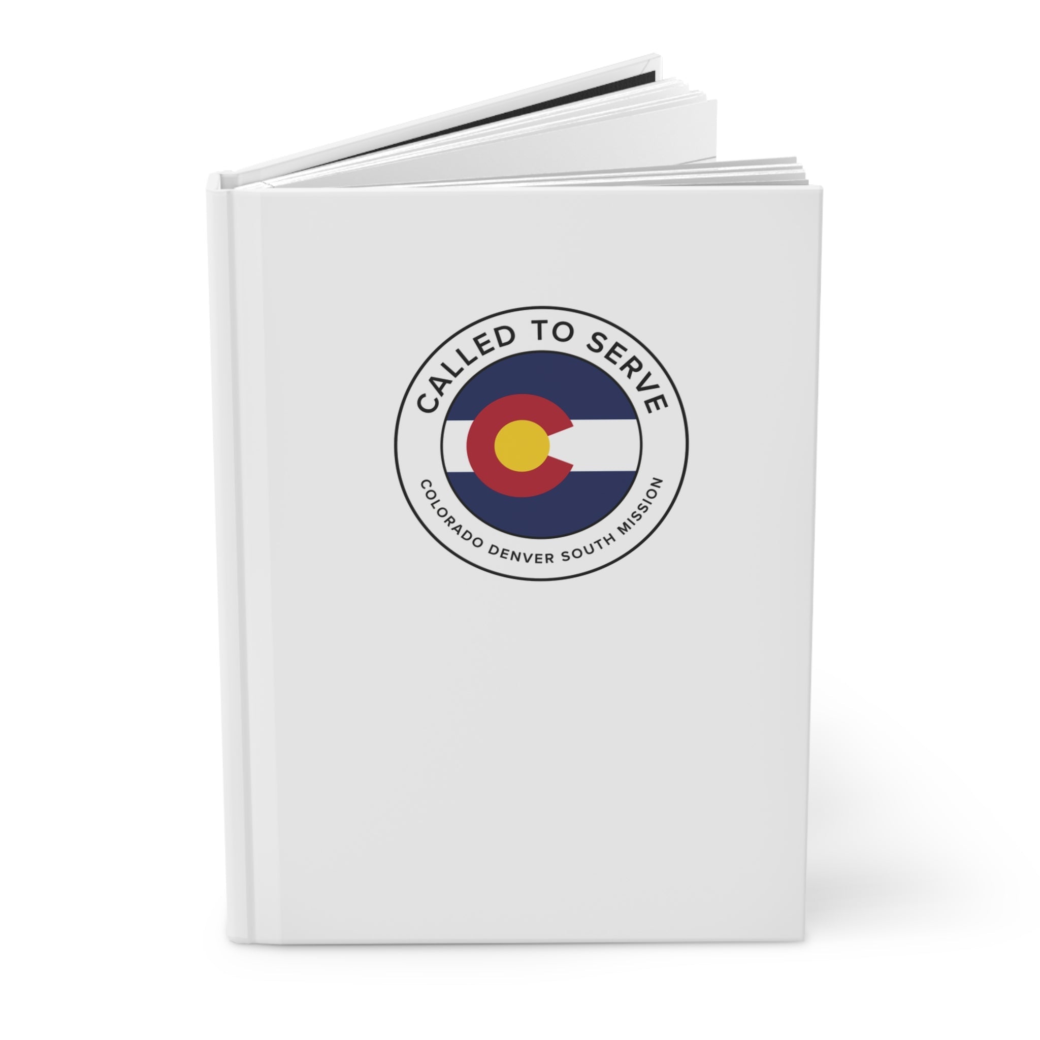 Colorado Denver South Mission Circle Flag Called to Serve White Hardcover Journal Matte - Latter-Day Saint LDS Missionary Gift - Book of Mormon