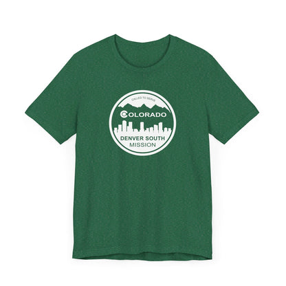 Colorado Denver South Mission Circular Monochrome Logo T-Shirt - Latter-Day Saint LDS Missionary Gift - Book of Mormon