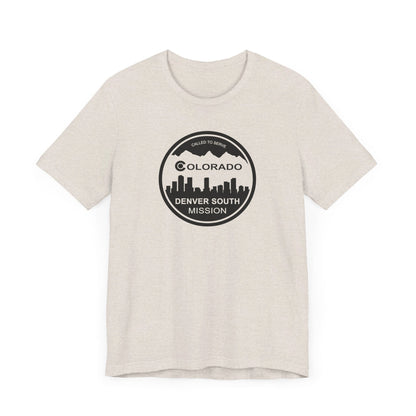 Colorado Denver South Mission Circular Monochrome Logo T-Shirt - Latter-Day Saint LDS Missionary Gift - Book of Mormon