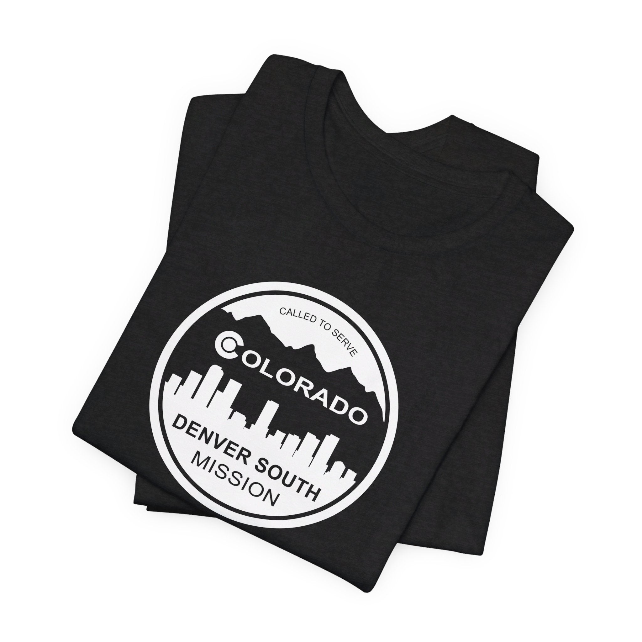 Colorado Denver South Mission Circular Monochrome Logo T-Shirt - Latter-Day Saint LDS Missionary Gift - Book of Mormon