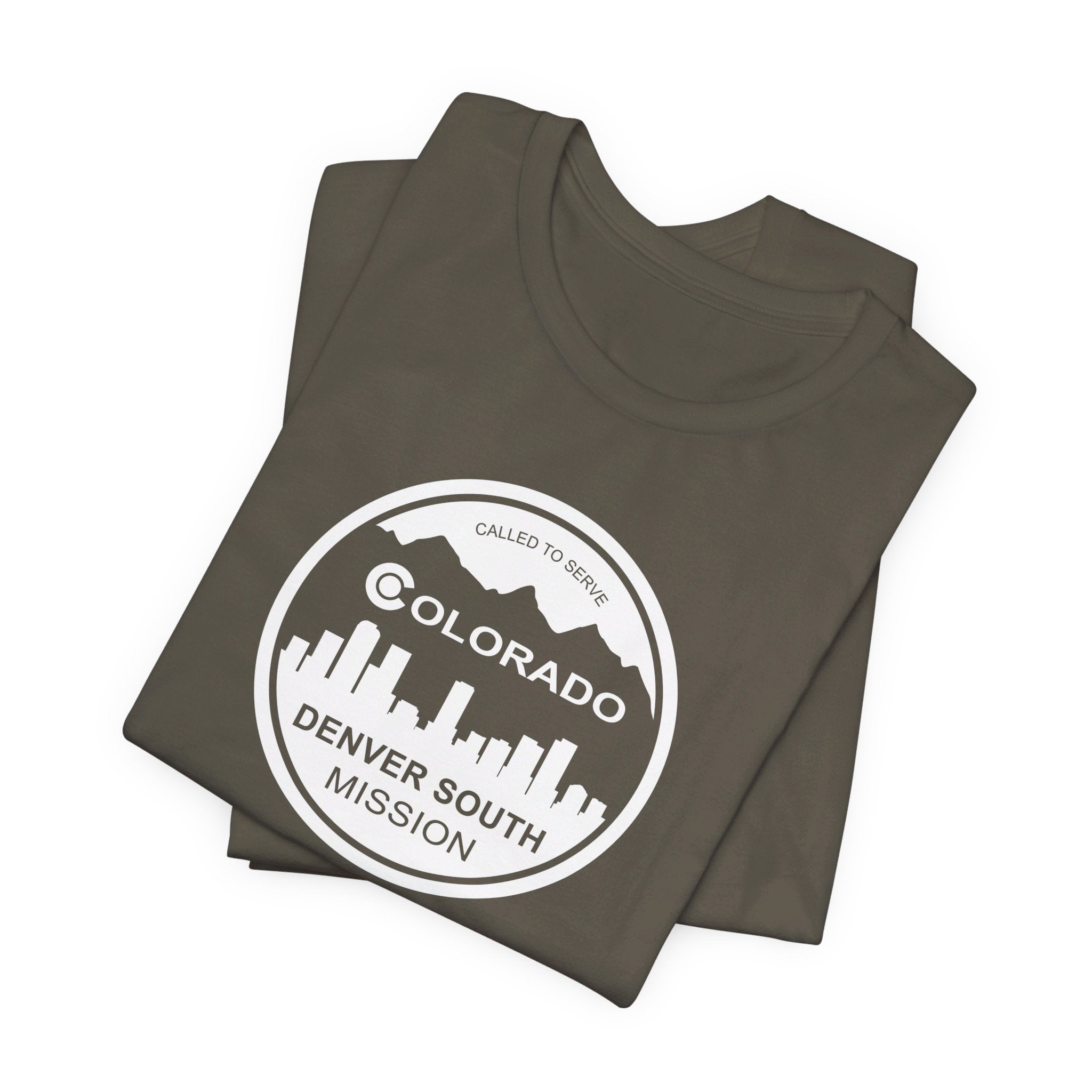 Colorado Denver South Mission Circular Monochrome Logo T-Shirt - Latter-Day Saint LDS Missionary Gift - Book of Mormon