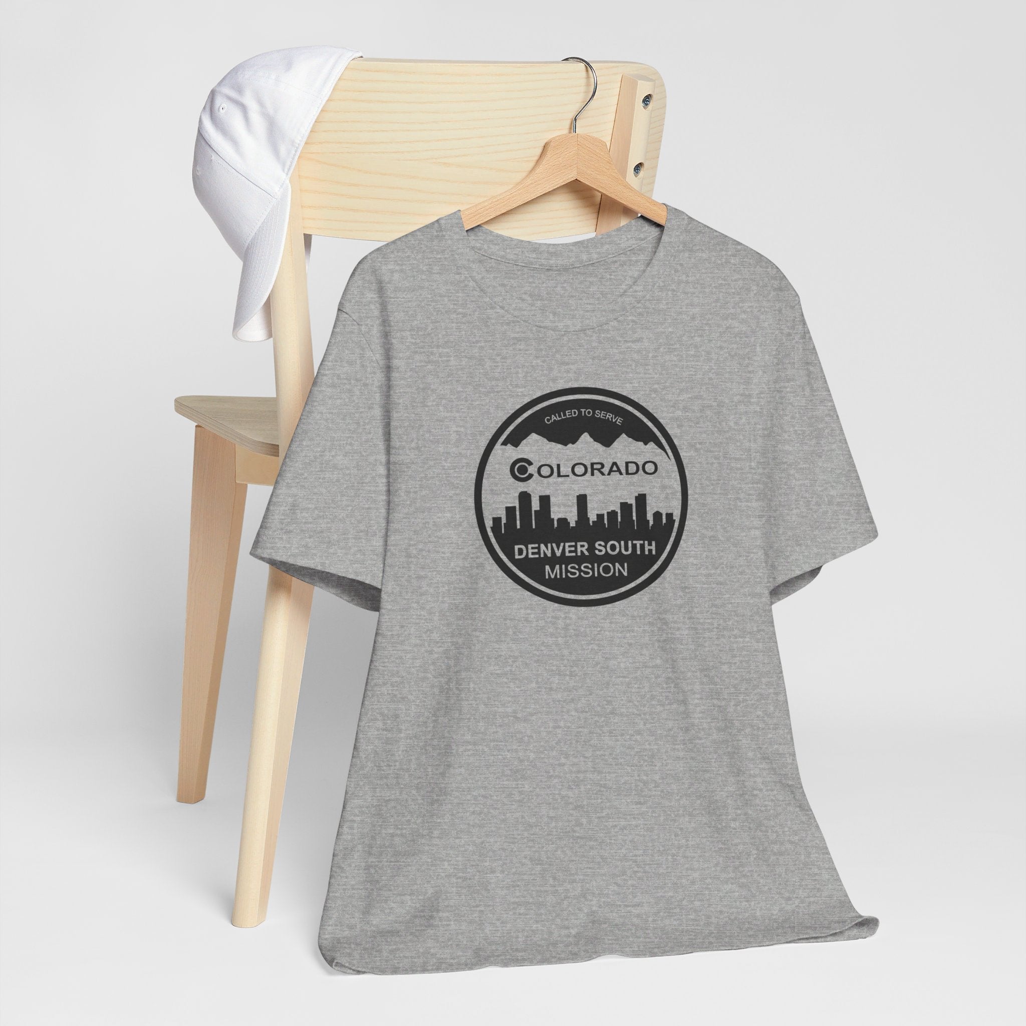 Colorado Denver South Mission Circular Monochrome Logo T-Shirt - Latter-Day Saint LDS Missionary Gift - Book of Mormon
