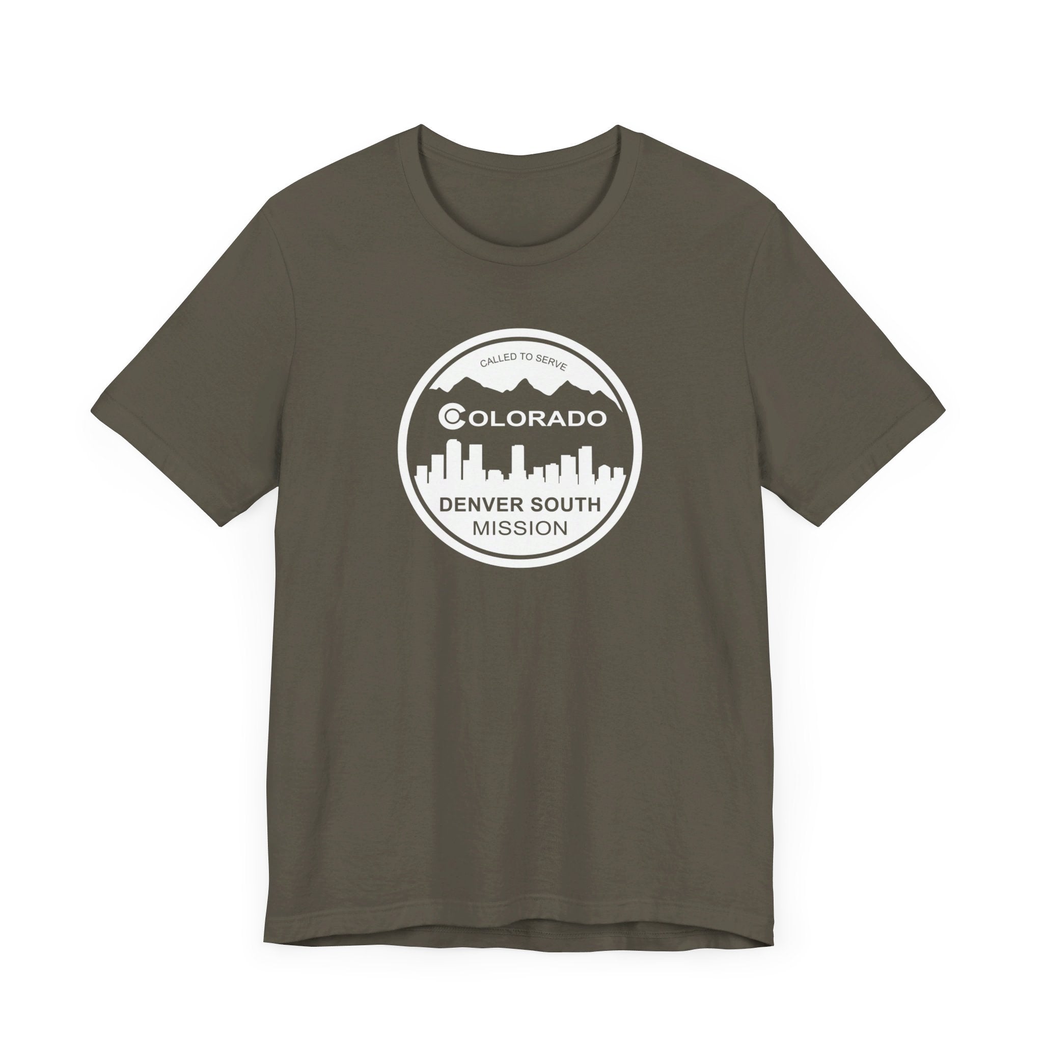Colorado Denver South Mission Circular Monochrome Logo T-Shirt - Latter-Day Saint LDS Missionary Gift - Book of Mormon