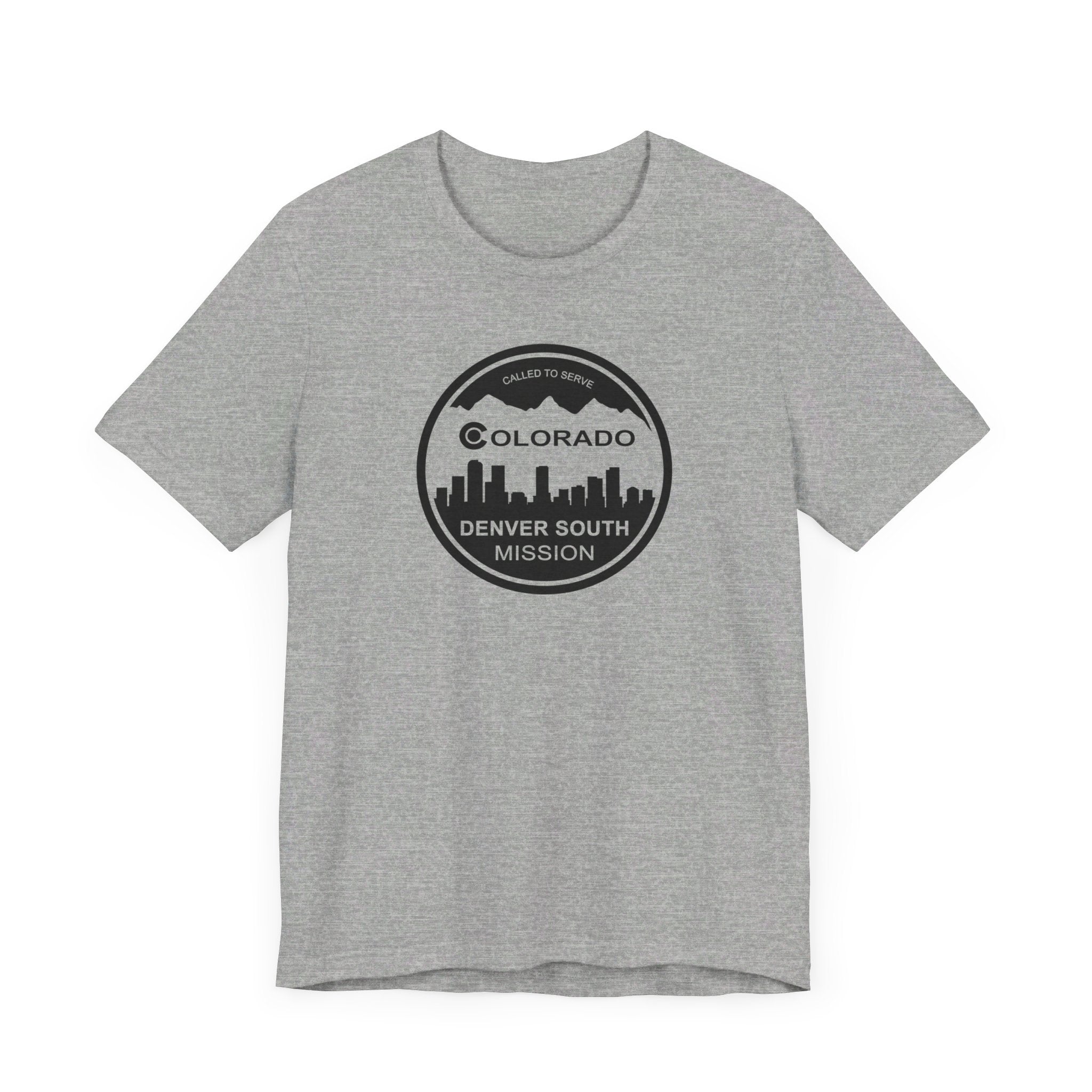 Colorado Denver South Mission Circular Monochrome Logo T-Shirt - Latter-Day Saint LDS Missionary Gift - Book of Mormon