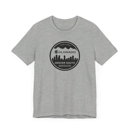 Colorado Denver South Mission Circular Monochrome Logo T-Shirt - Latter-Day Saint LDS Missionary Gift - Book of Mormon