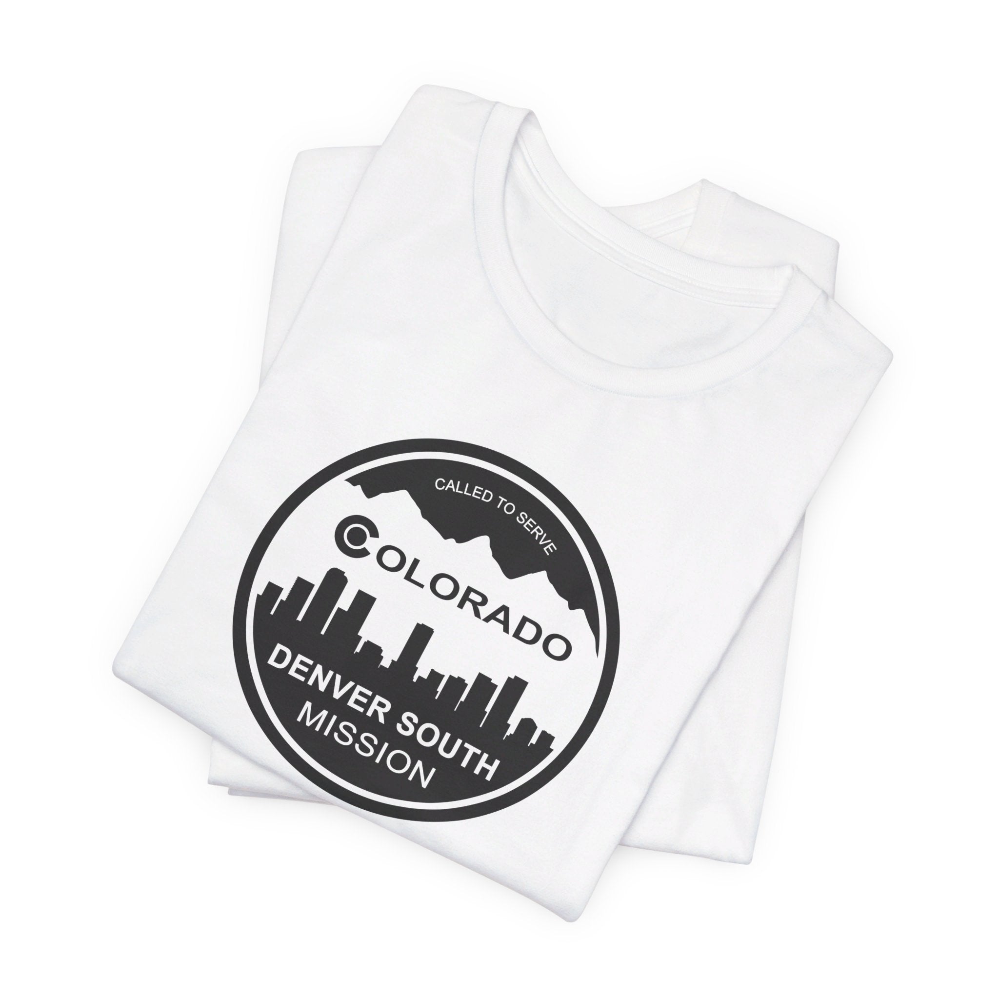 Colorado Denver South Mission Circular Monochrome Logo T-Shirt - Latter-Day Saint LDS Missionary Gift - Book of Mormon