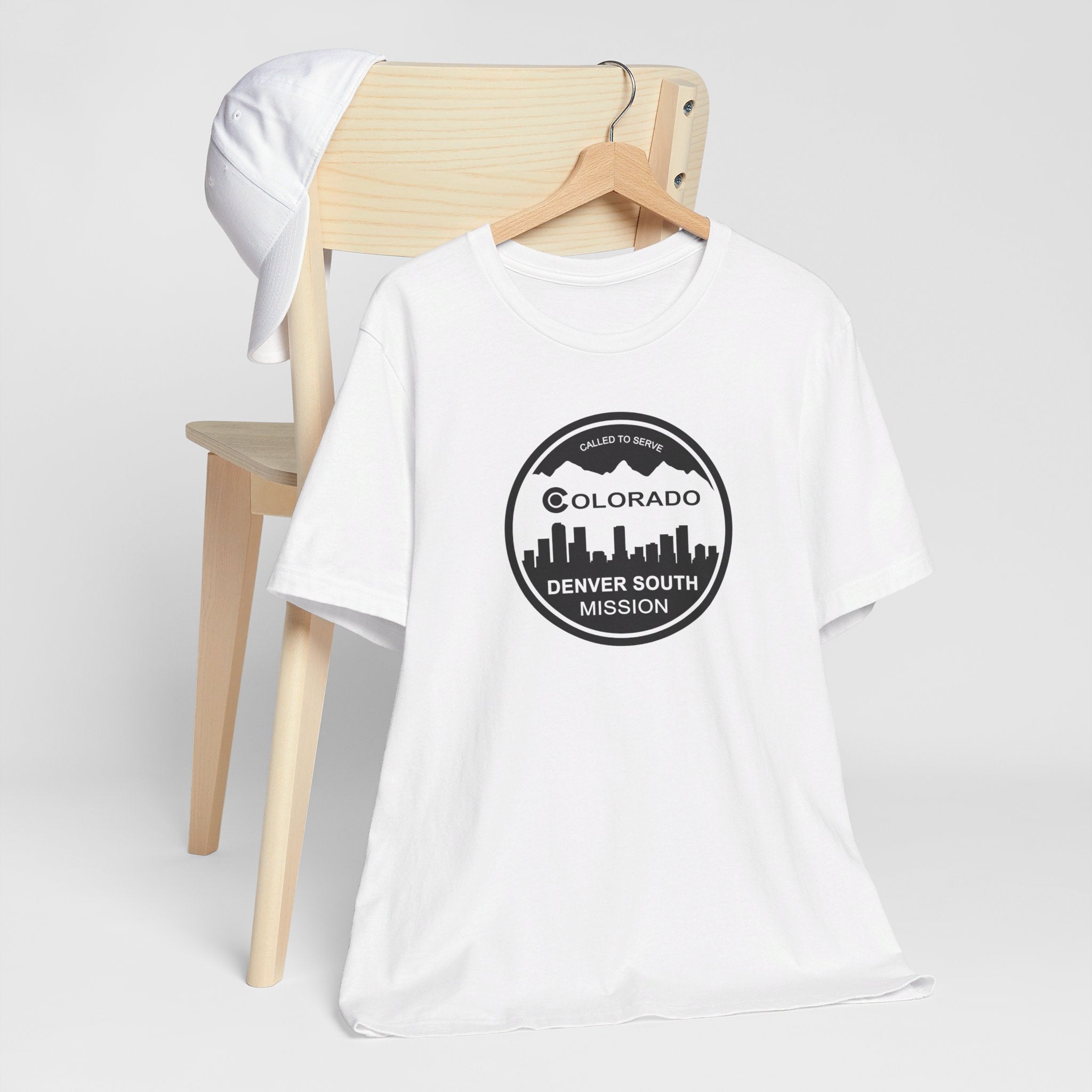 Colorado Denver South Mission Circular Monochrome Logo T-Shirt - Latter-Day Saint LDS Missionary Gift - Book of Mormon