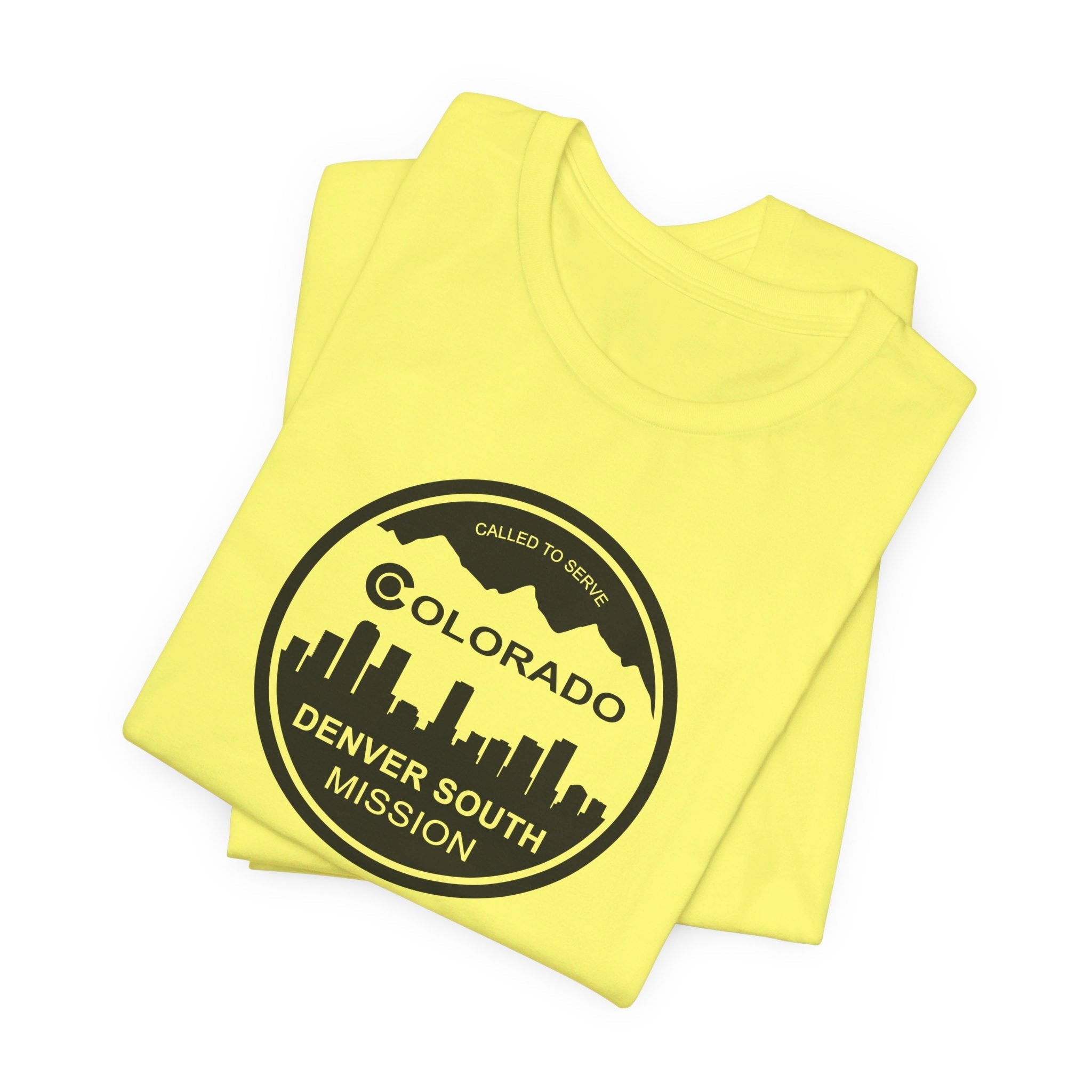 Colorado Denver South Mission Circular Monochrome Logo T-Shirt - Latter-Day Saint LDS Missionary Gift - Book of Mormon