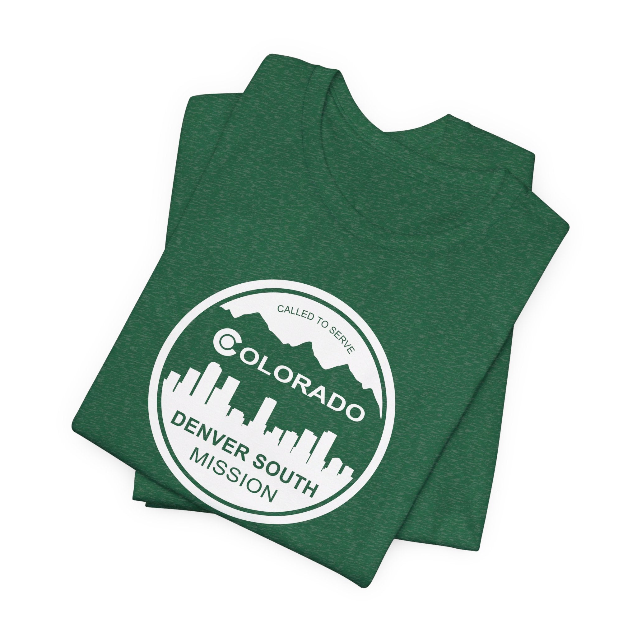 Colorado Denver South Mission Circular Monochrome Logo T-Shirt - Latter-Day Saint LDS Missionary Gift - Book of Mormon