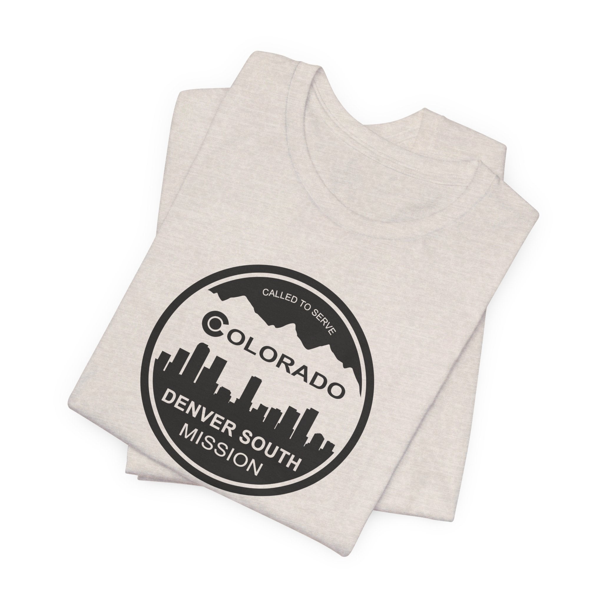 Colorado Denver South Mission Circular Monochrome Logo T-Shirt - Latter-Day Saint LDS Missionary Gift - Book of Mormon