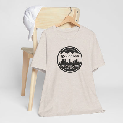 Colorado Denver South Mission Circular Monochrome Logo T-Shirt - Latter-Day Saint LDS Missionary Gift - Book of Mormon
