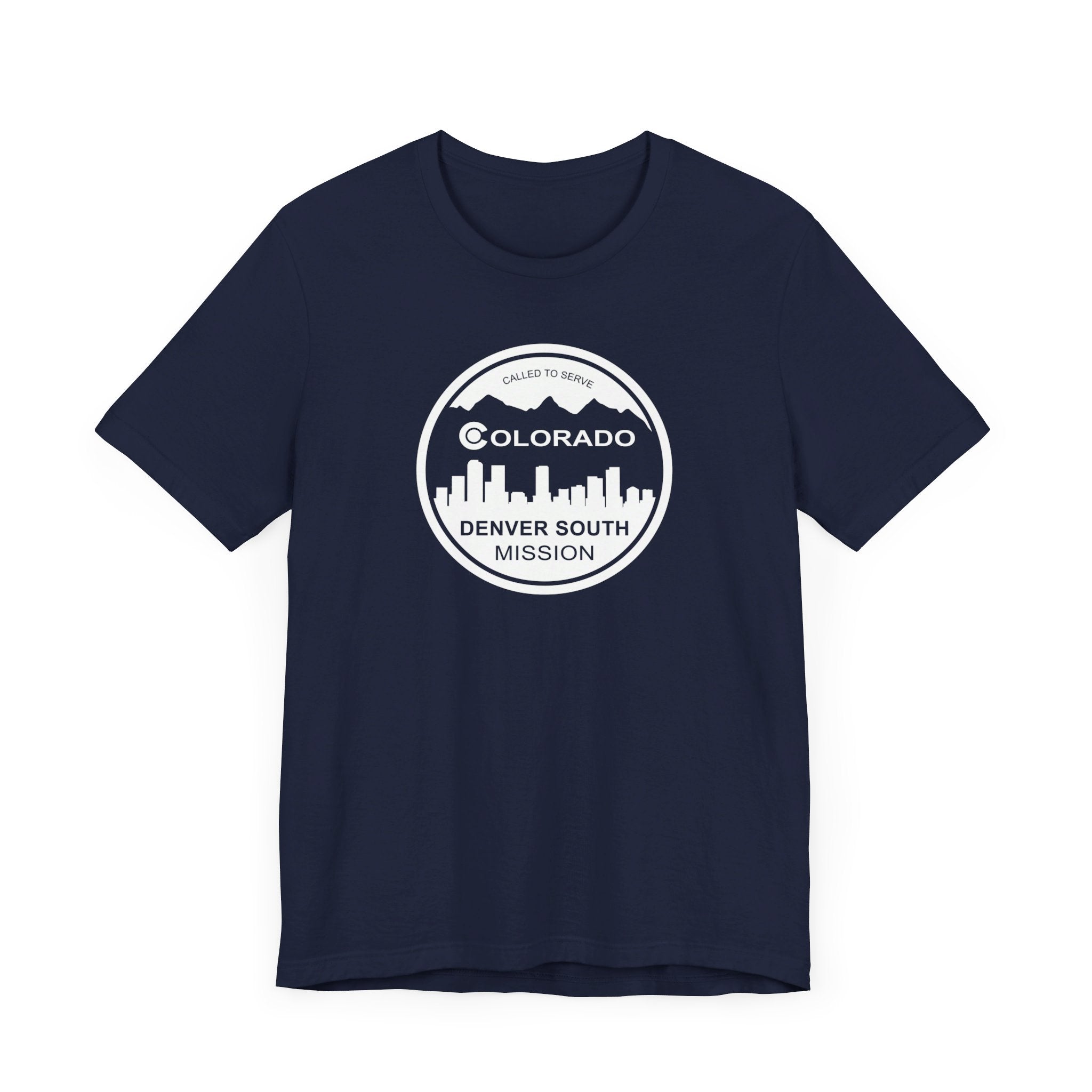 Colorado Denver South Mission Circular Monochrome Logo T-Shirt - Latter-Day Saint LDS Missionary Gift - Book of Mormon