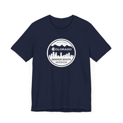 Colorado Denver South Mission Circular Monochrome Logo T-Shirt - Latter-Day Saint LDS Missionary Gift - Book of Mormon
