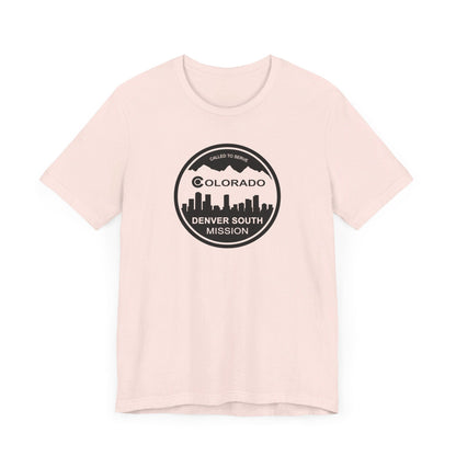 Colorado Denver South Mission Circular Monochrome Logo T-Shirt - Latter-Day Saint LDS Missionary Gift - Book of Mormon