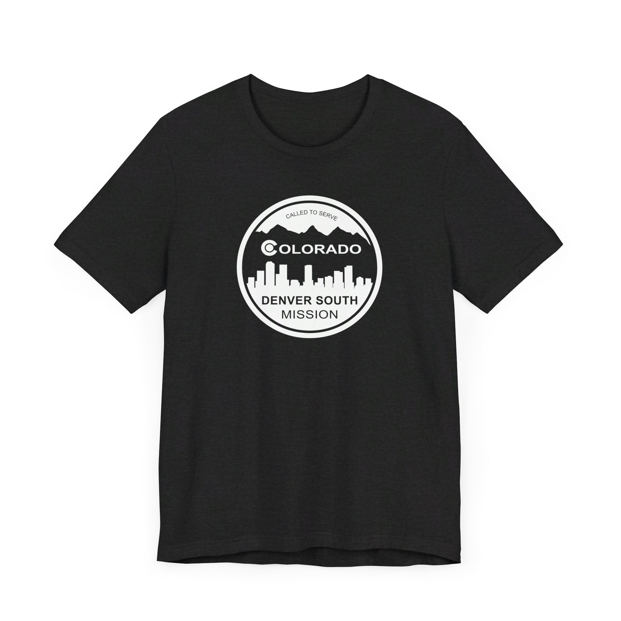 Colorado Denver South Mission Circular Monochrome Logo T-Shirt - Latter-Day Saint LDS Missionary Gift - Book of Mormon