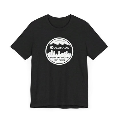 Colorado Denver South Mission Circular Monochrome Logo T-Shirt - Latter-Day Saint LDS Missionary Gift - Book of Mormon