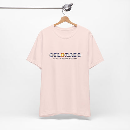 Colorado Denver South Mission Flag Title T-shirt - Latter-Day Saint LDS Missionary Gift - Book of Mormon
