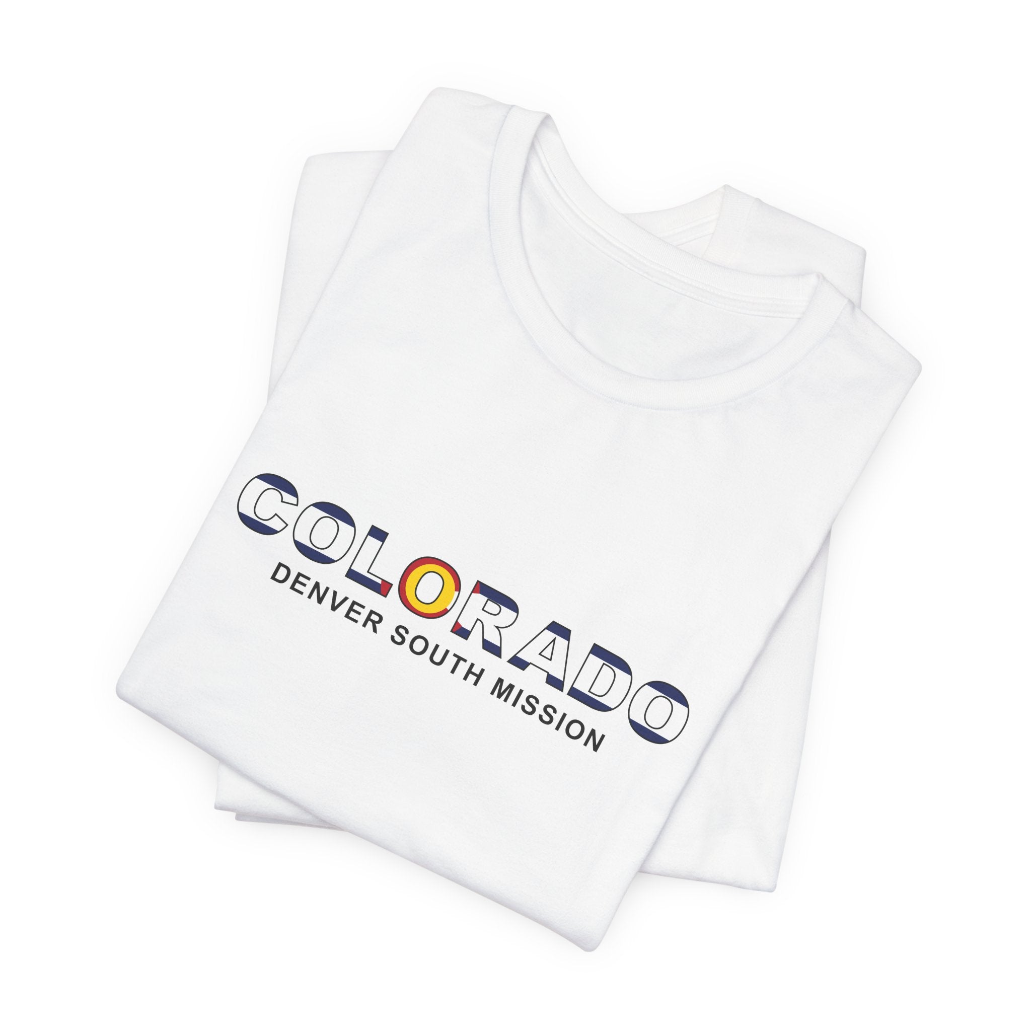 Colorado Denver South Mission Flag Title T-shirt - Latter-Day Saint LDS Missionary Gift - Book of Mormon