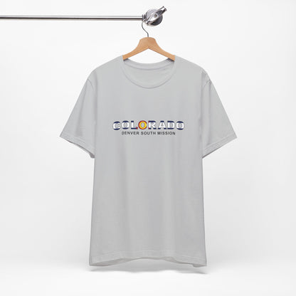 Colorado Denver South Mission Flag Title T-shirt - Latter-Day Saint LDS Missionary Gift - Book of Mormon