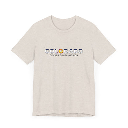 Colorado Denver South Mission Flag Title T-shirt - Latter-Day Saint LDS Missionary Gift - Book of Mormon